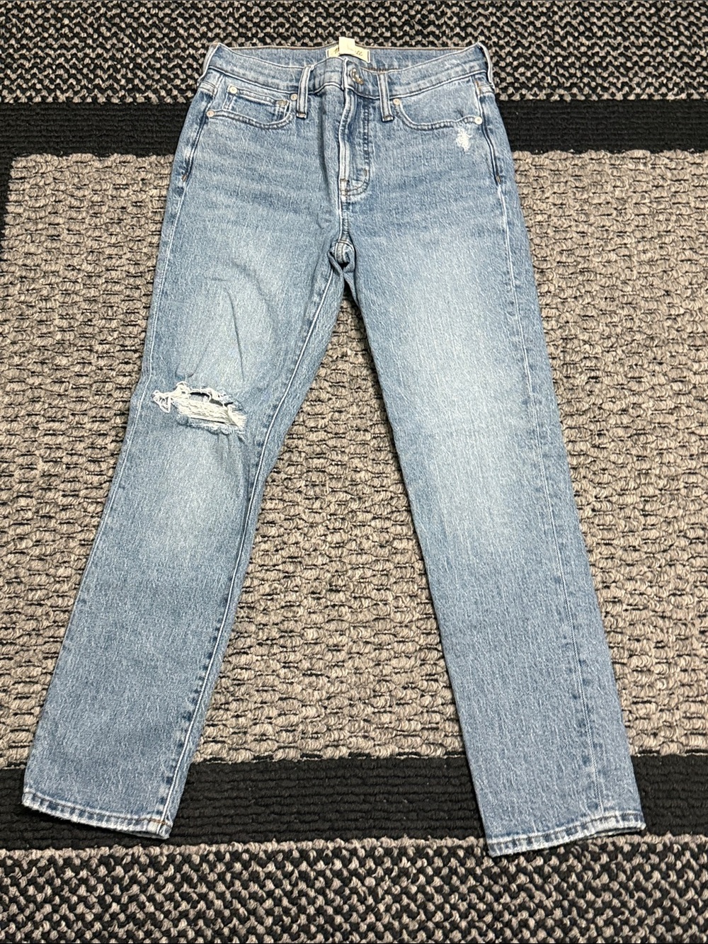 Madewell Midrise Perfect Vintage Jeans Women’s Sz 26 Casual Straight Leg Denim